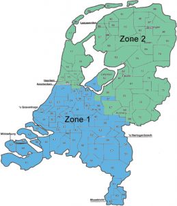 Transport zonekaart nederland
